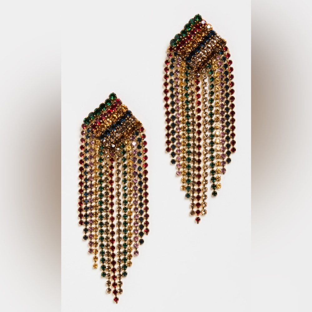 Deepa Gurnani Earrings.Beautiful.hand made. Stunning with all black apparel.